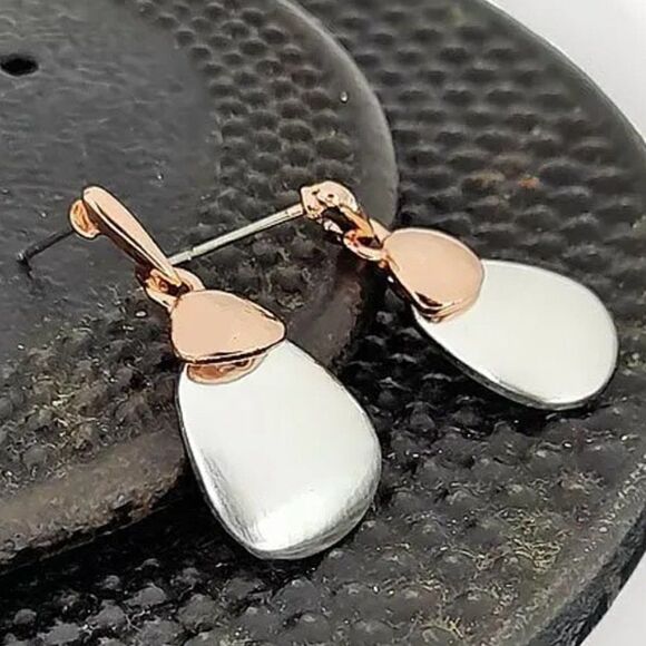 🖤 Gold Silver Earrings  - Picture 3 of 8